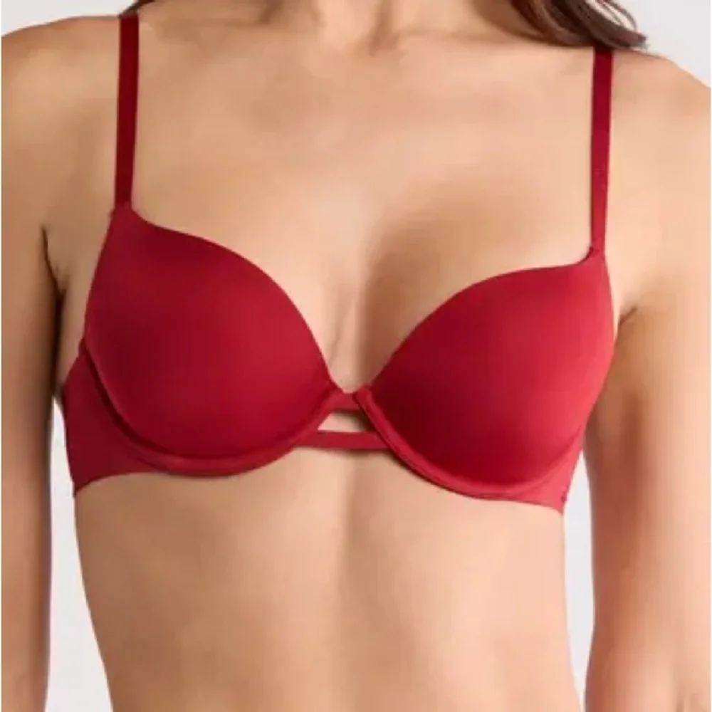 SAVAGE X FENTY New Microfiber Push-up Red Bra - Wired Padded